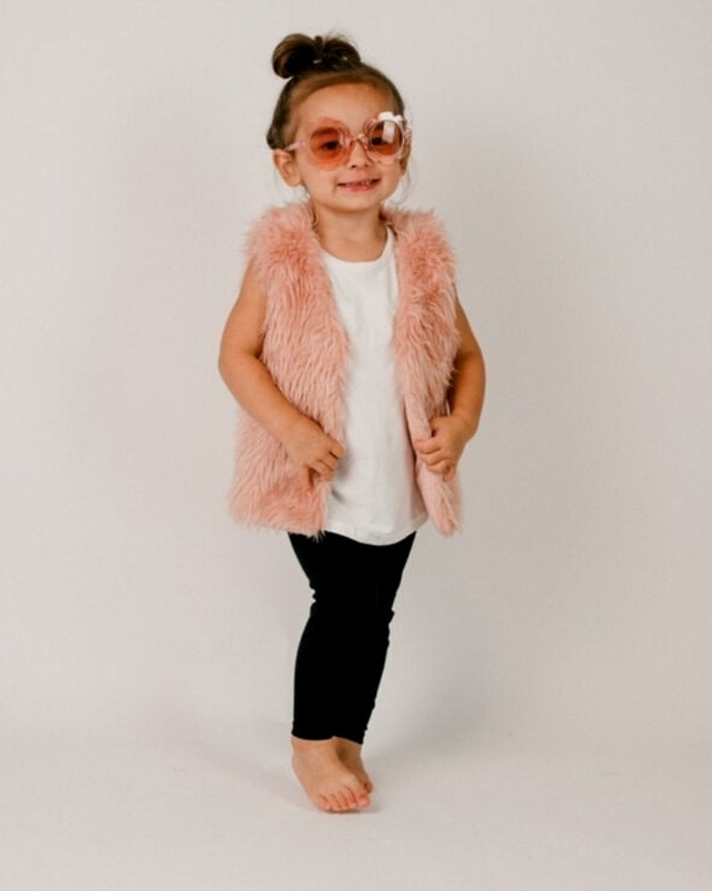 Fur Vest - Mauve