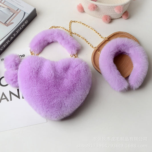 Brrr Fur Headband and Purse