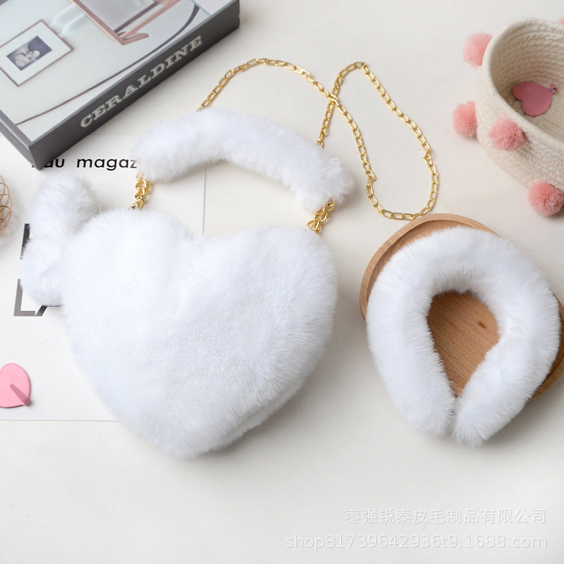 Brrr Fur Headband and Purse