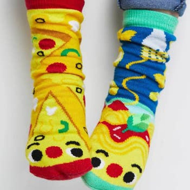 Pizza and Pasta - Kids mismatched socks