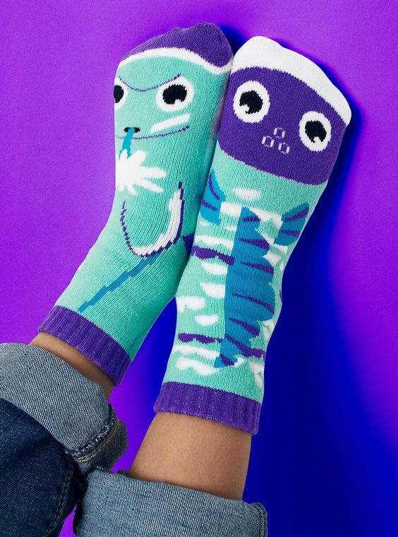 Dolphin & Fish - Kids mismatched socks