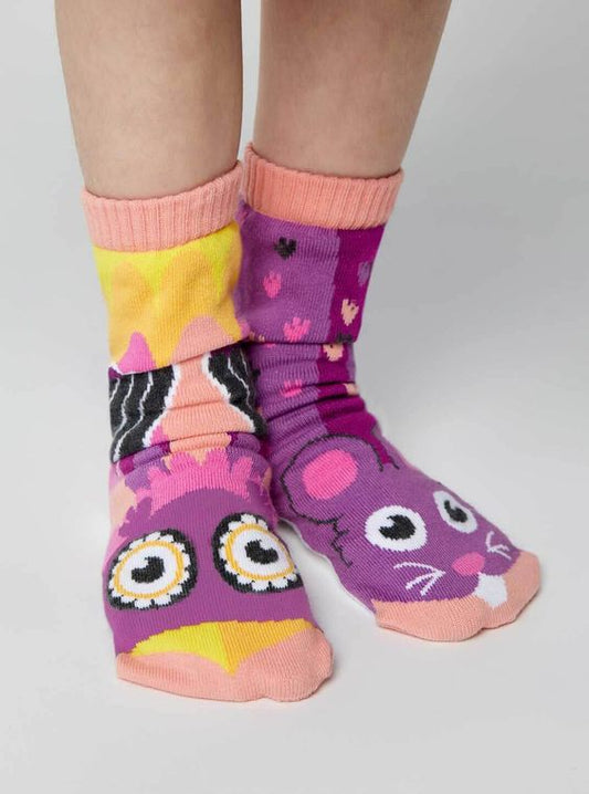 Owl & Mouse - Kids Mismatched Socks