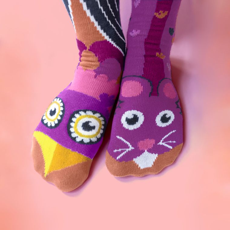 Owl & Mouse - Kids Mismatched Socks