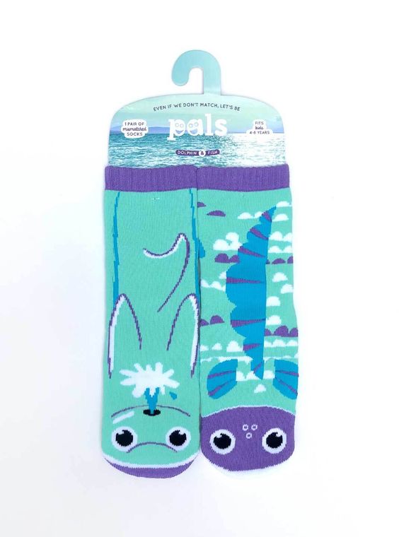 Dolphin & Fish - Kids mismatched socks