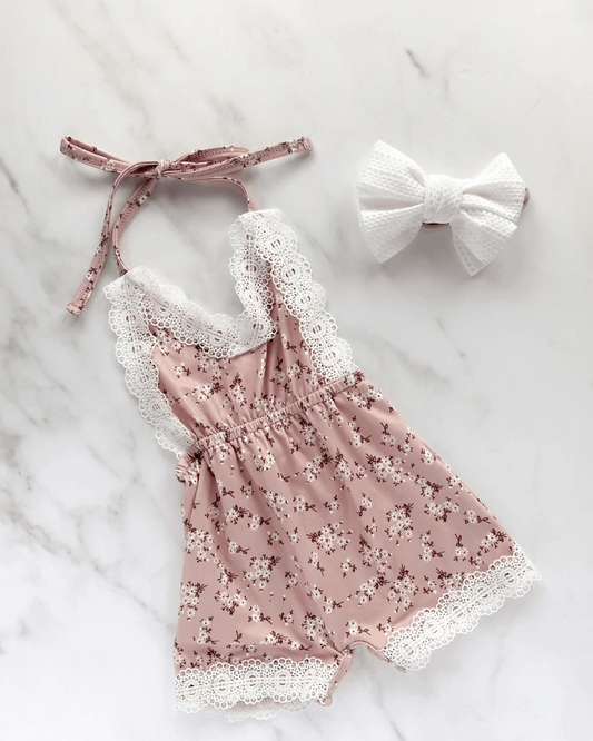 Lace Halter Romper